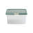 Wham Clip 9L Square Plastic Storage Boxes with Secure Clip Lock Lids. L:29 x W:29 x H:15.5cm Clear/Stone/Slate Grey-138530629
