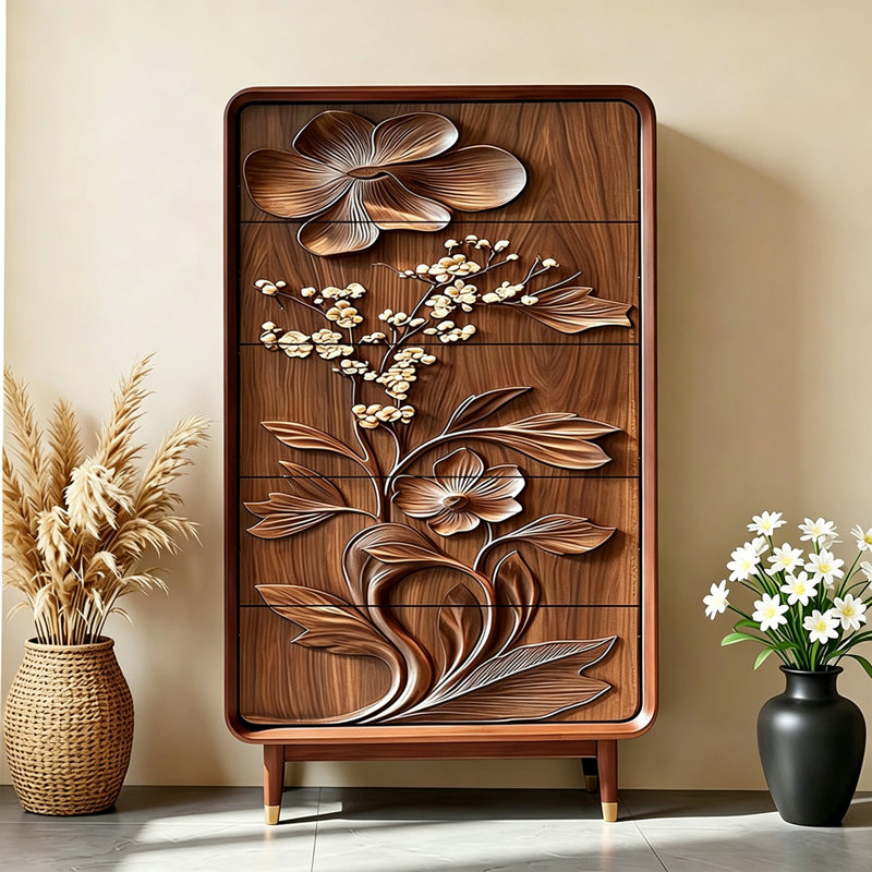 Commode de vestibule en bois massif