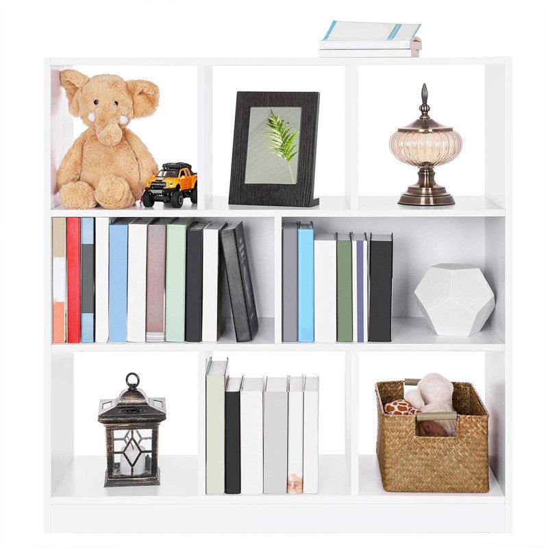 Lourdes 100 cm H x 97.5 cm W Standard Bookcase, White