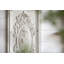 Grand panneau mural blanc 18 po x 39,5 po, art mural rétro Shabby Chic, sculpture murale rectangulaire, décoration murale horizontale verticale