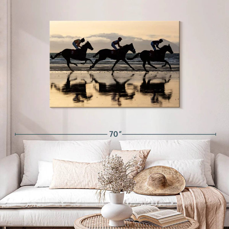 Sirci, course de chevaux en Islande, H 30 po x l 45 po