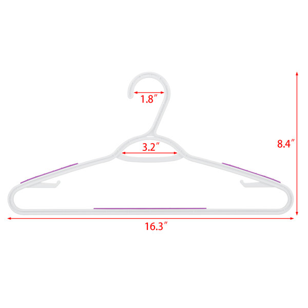 Rebrilliant Mayak Plastic Non-Slip Hangers With Clips