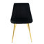 Chaise de salle à manger 4 pièces en velours noir-1074419301