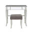Ensemble de coiffeuse avec miroir et tabouret rembourré assorti Daughtry