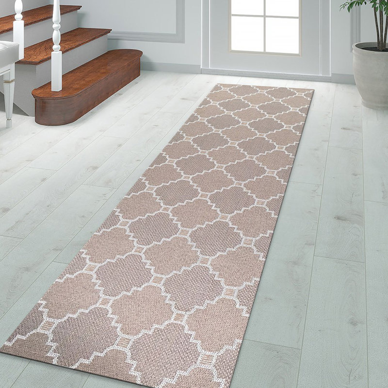 Mattituck Geometric Cotton Area Rug Set, Runner 75 x 300cm