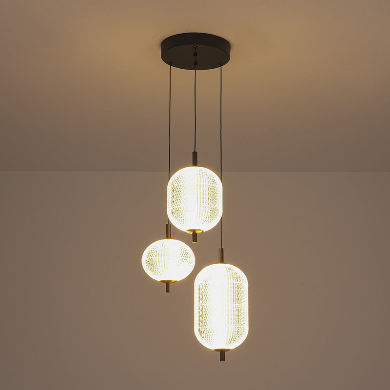 3-light Acrylic Dimmable Led Pendant
