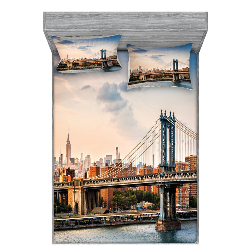 Microfiber Sheet Set, Queen Sheet Set with Fitted Sheet