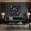 Abstrait floral 57, art mural sur toile grise-979203453