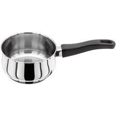 KitchenCraft Milk Pan, Induction Milk Pan with Pouring Lip, Stainless Steel  Milk Pan, 14 cm (6''), Silver