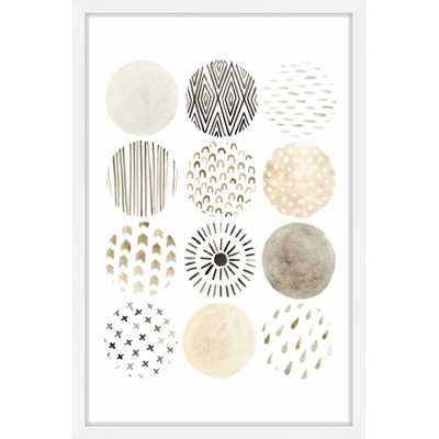 " Neutral Pattern Play II " Painting Print