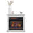 Aracel 23.63'' W White Electric Fireplace & Mantel Package