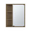 Armoire de salle de bain avec miroir Tonsina - Armoire à pharmacie avec 6 tablettes ouvertes et porte coulissante en miroir - Salle de bain