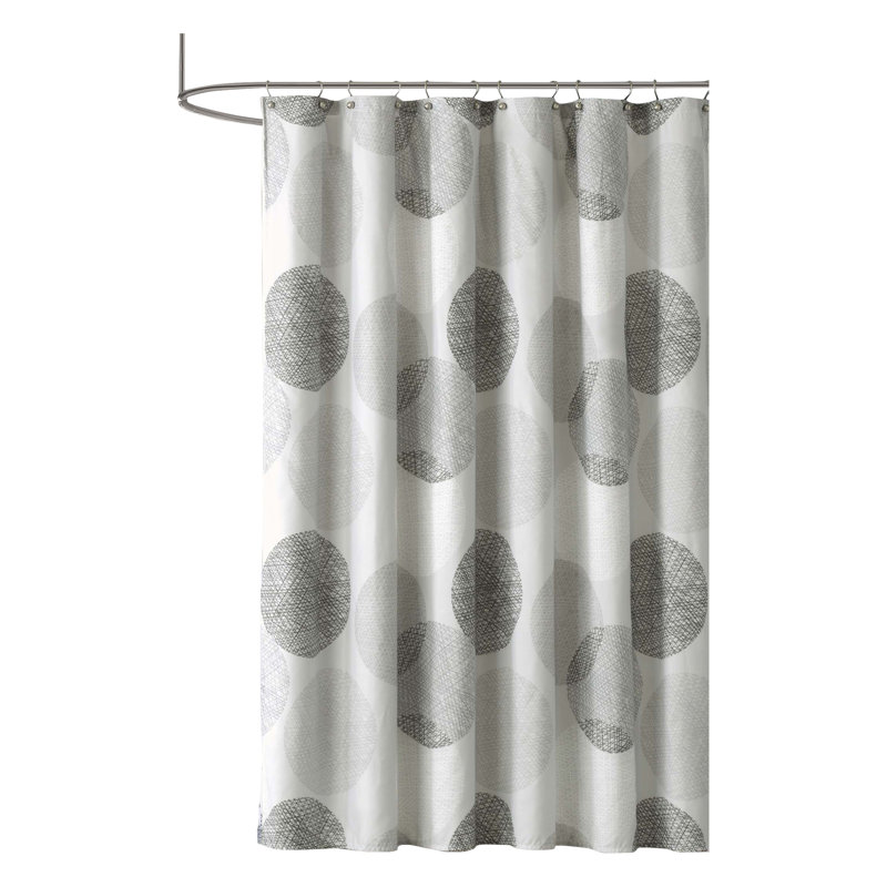 Rideau de douche simple à motif géométrique Hartill