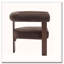 Fauteuil d'appoint rembourré en velours-1994665492