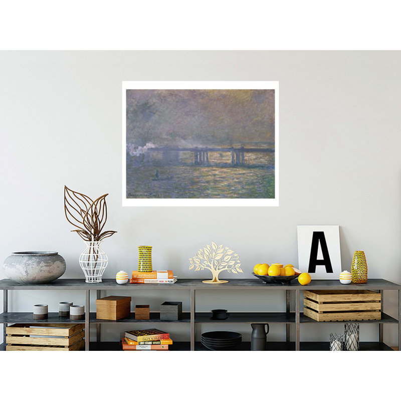 Charing Cross Bridge par Claude Monet - Estampe numérique, H 32 po x l 40 po