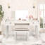 Miroir de coiffeuse pour la chambre à coucher - coiffeuse de maquillage avec tabouret Easy Paint Surface