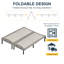 Structure de lit plateforme en acier pliable de 14 po Haslet - filet de taille très grand, hauteur réglable-1279866533