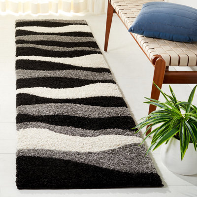 Ashal Abstract Gray/Black Area Rug