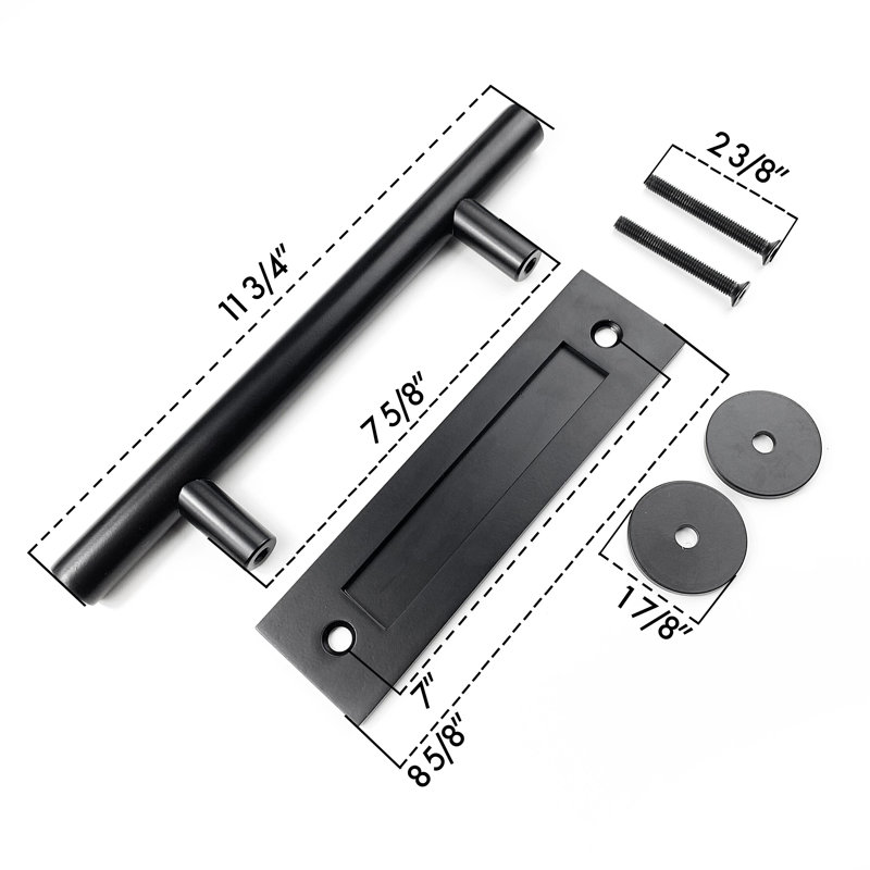 Poignée de porte noire Rustick