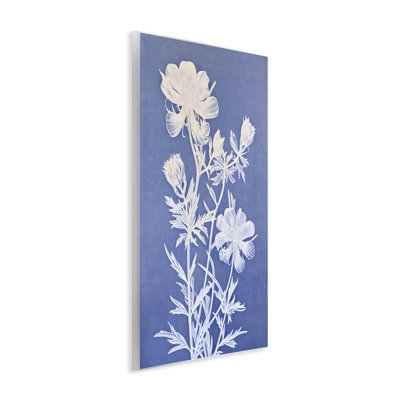 Cerulean Botanical Pattern Wall Plaque Art by Petals Prints Design