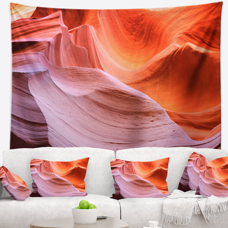 Tapisserie de couleur paysage dans la tapisserie du canyon Antelope, H 78 po x l 92 po