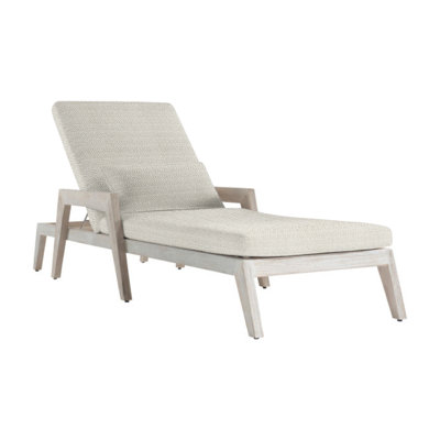 Altea 88.25" Long Teak Single Chaise with Cushions