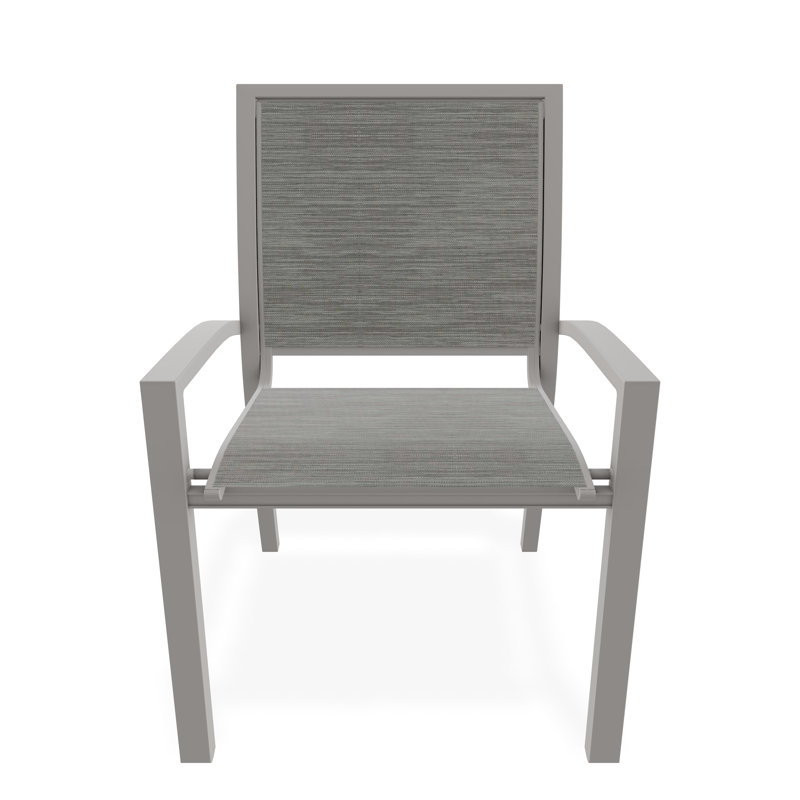 Chaise de café empilable Kendall, Indigo Collect, Gris chaleureux
