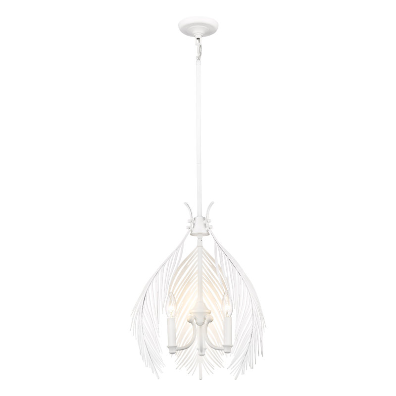 Luminaire suspendu géométrique unique à 3 lumières Etty, Blanc mat