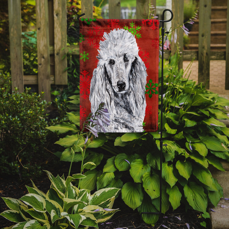 Drapeau rouge et vert Vart, Caniche (gris)