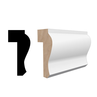 RMM 292 9/16 in.D x 1 1/8 in.W x 96in.L Primed Finger-Joined Pine Wainscot Cap 3-pcs 24 Ft Total