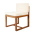 2 chaises de patio - bois, coussin beige doux, conception classique pour une assise confortable (de 2) structure en bois, ajoute du charme à la zone