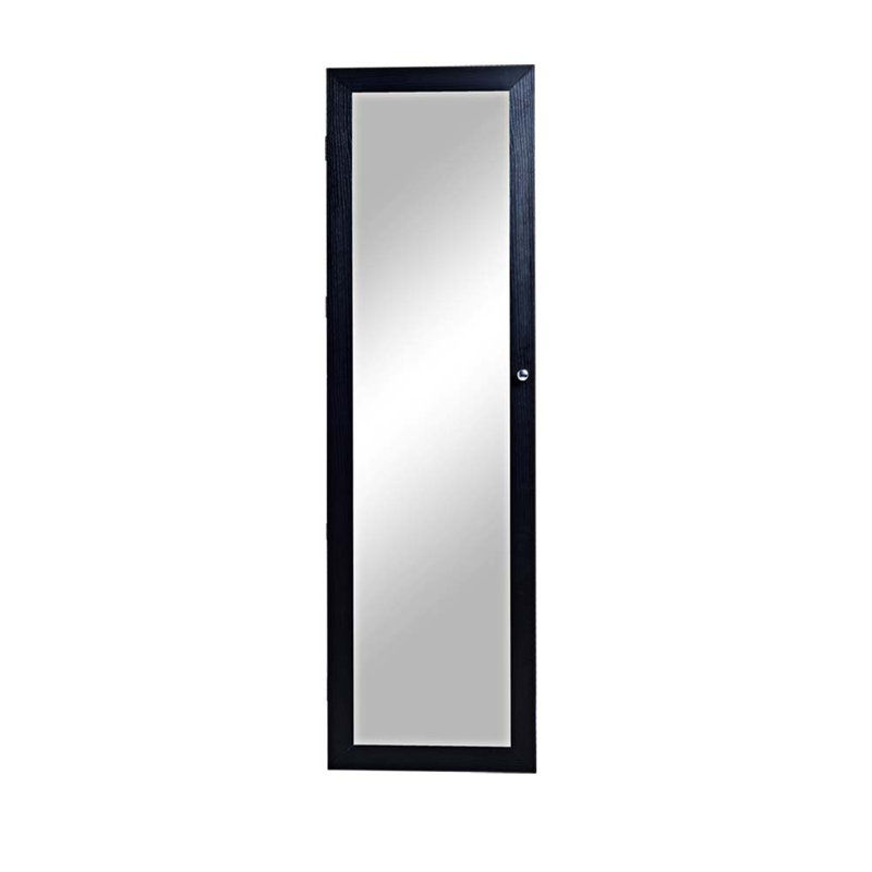 Floor Standing Wooden Mirror Jewellery Cab