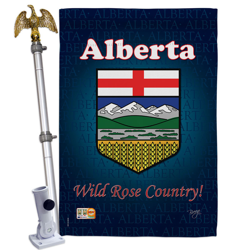 Double Sided 40'' H x 28'' W Polyester Flag Set