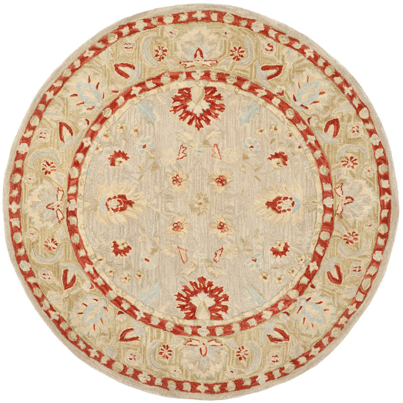 Tingley Hand Tufted Wool Pile Oriental Rug, Round 6'