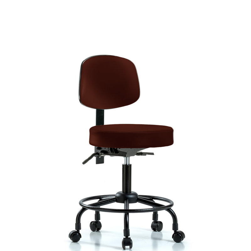 Chaise de bureau ergonomique Norma, Bourgogne, Patins