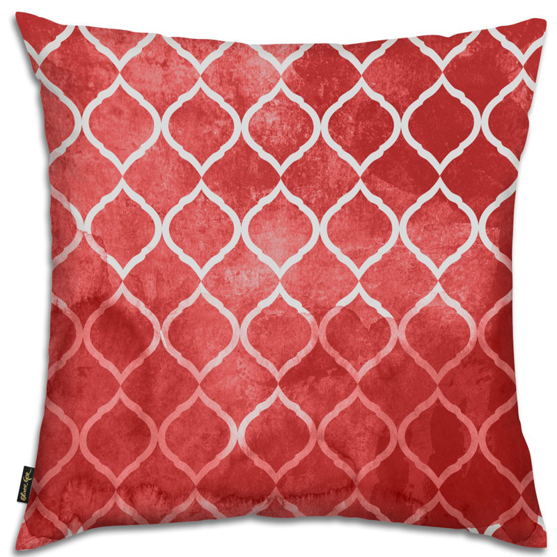 Reversible Throw Pillow, Red