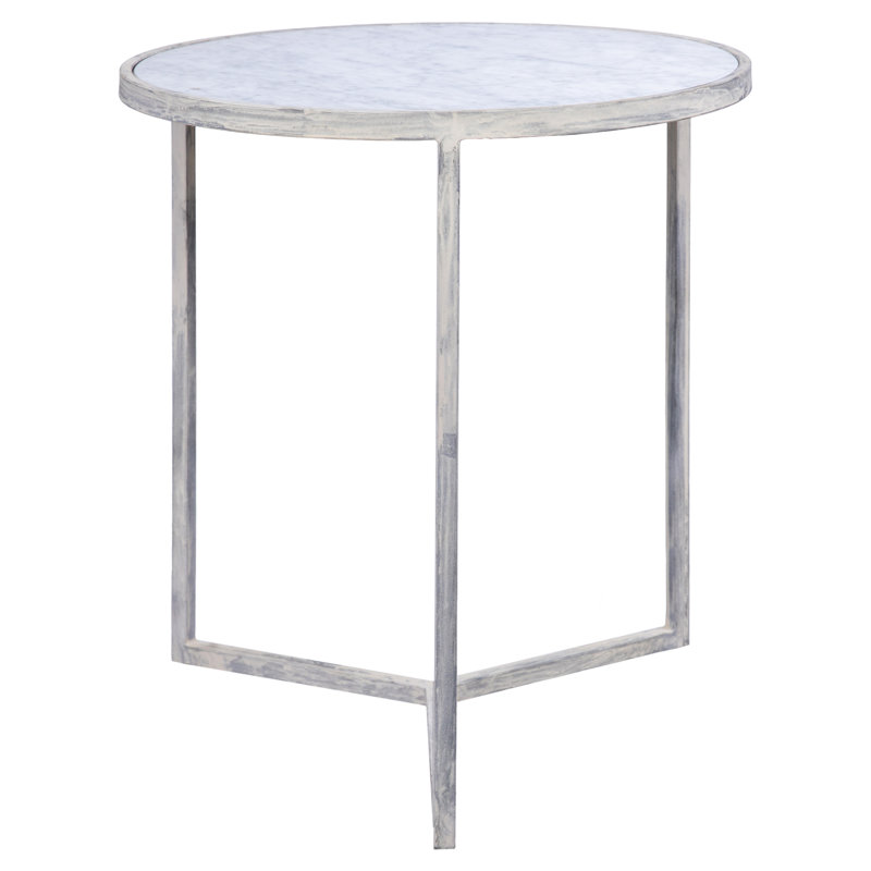 Valley Marble Frame End Table, Deep Ocean