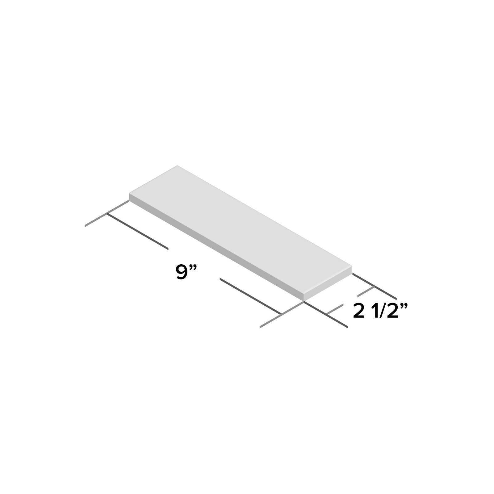 Reverie 2.5" x 9" Porcelain Subway Wall & Floor Tile, Milky Way