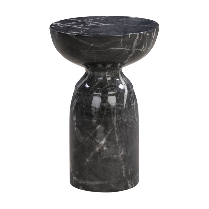 End Table, Black Marble