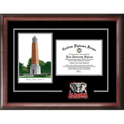 NCAA Alabama Crimson Tide Spirit Graduate Diploma with Campus Images Lithograph Frame