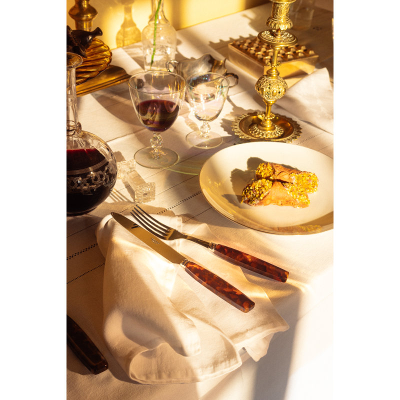 Sabre Paris - 5 Pieces Cutlery Set Djembe, Tortoise