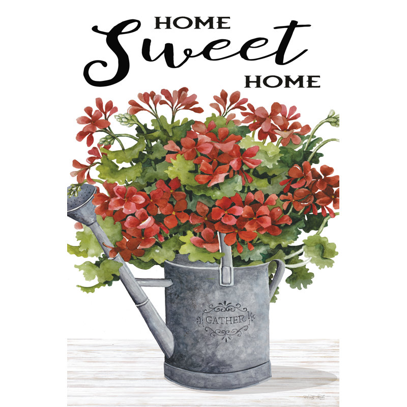 Home Sweet Home sur impression sur toile, H 12 po x l 8 po