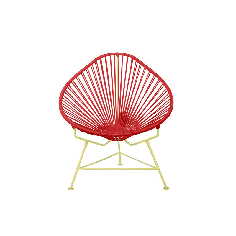 Chaise de jardin, Rouge / Jaune