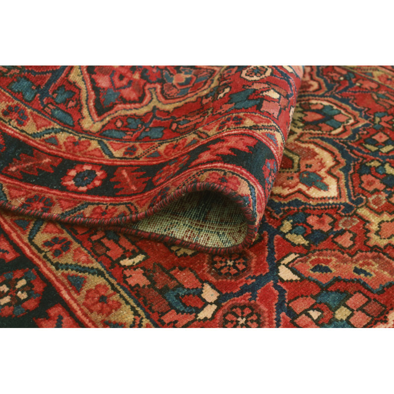 One-of-a-Kind 3'7" X 11'4" 1980s Runner Wool Area Rug in