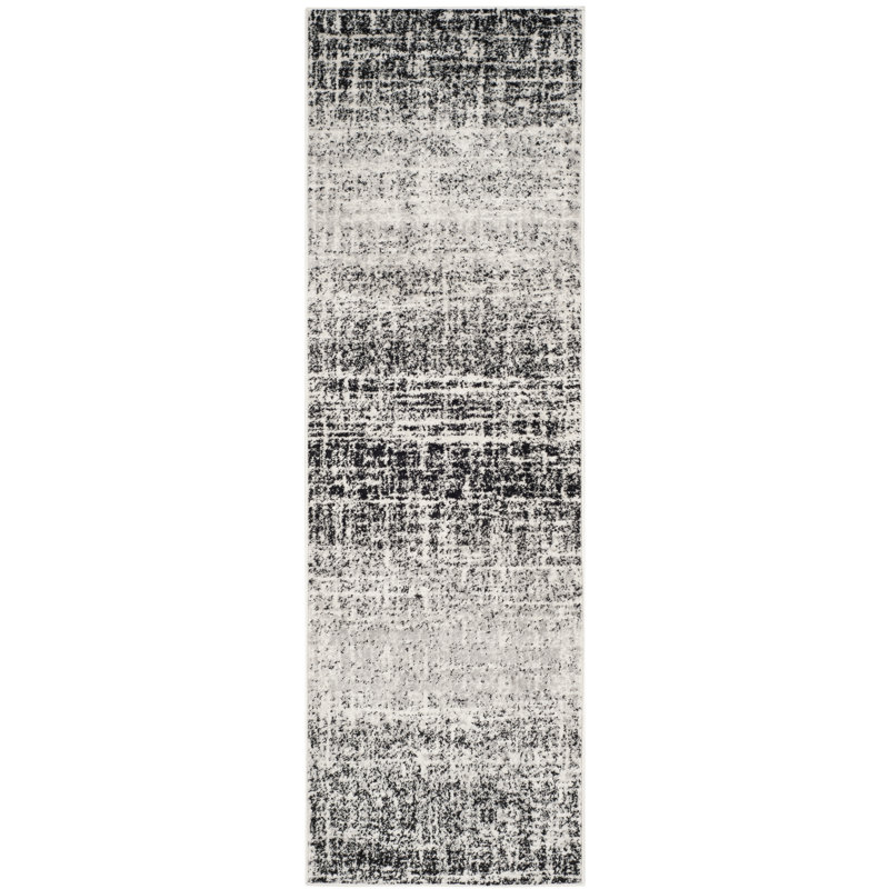 Riebe Black Area Rug, Runner 2'6" x 6'