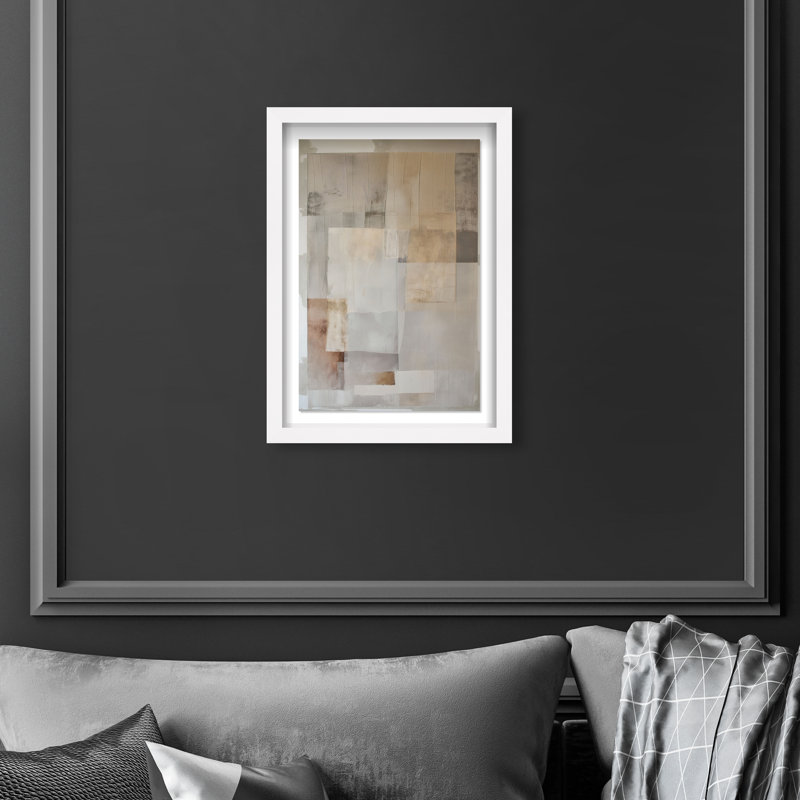 Dustveil (II) Shadowbox Abstract Print by Oliver Gal, Black Frame, 10 x 15, 16.5"H x 11.5"W, White Frame