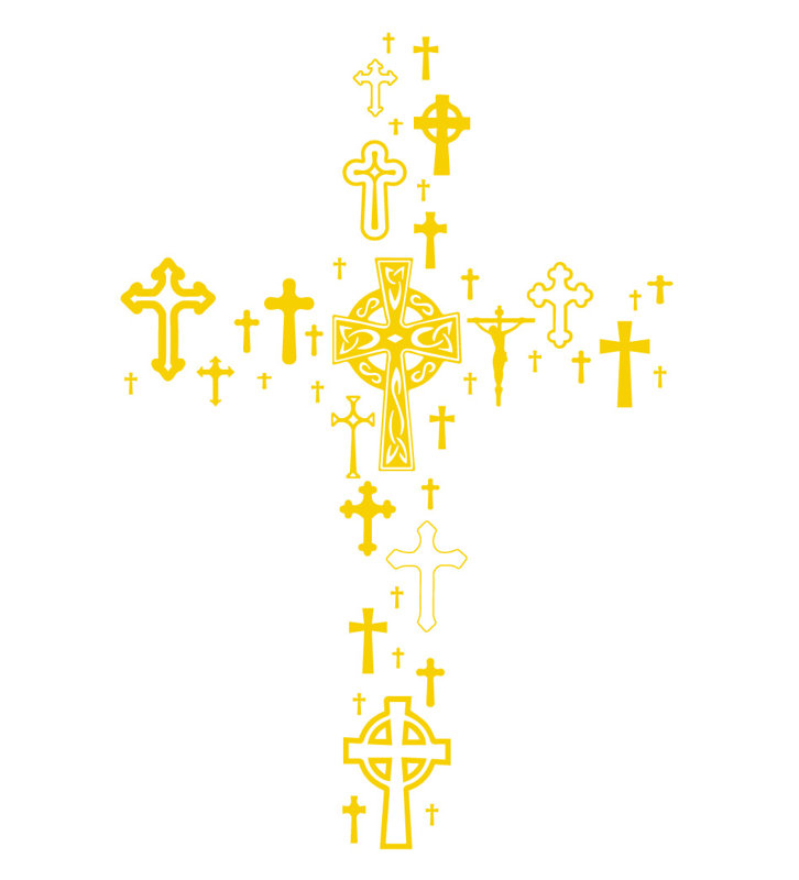 Décalcomanie murale cross collection, H 36 po x l 24 po x P 0,01 po, Jaune clair