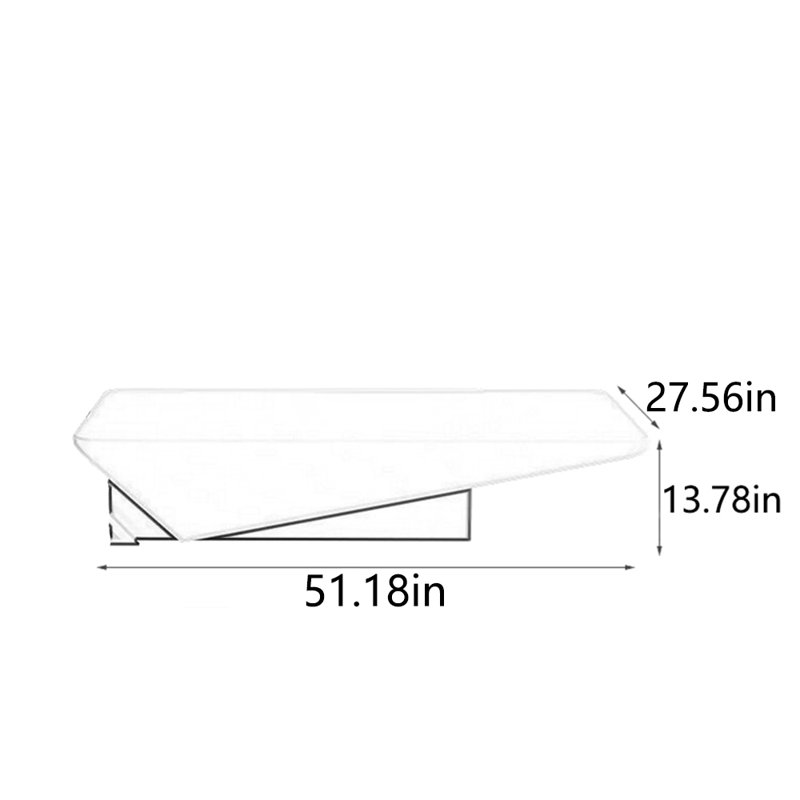 Rock board high sense creative tea table, 13.78" H x 51.18" L x 27.56" W, White