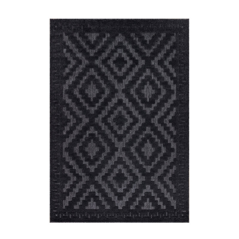 Avon Rug Anthracite Large Area Rug, Non Slip Hallway Runner, Soft Carpet Door Mat for Living Room, Bedroom & Kitchen