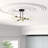 Rensselear 4-Light metal Modern Linear Sputnik Flush Mount